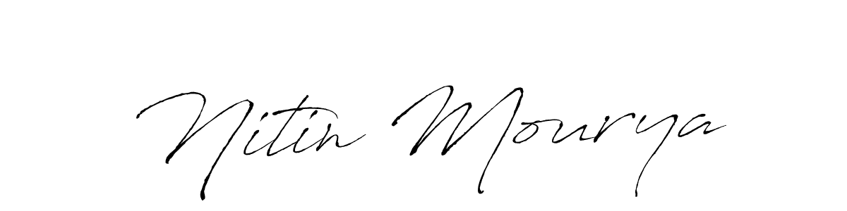 Create a beautiful signature design for name Nitin Mourya. With this signature (Antro_Vectra) fonts, you can make a handwritten signature for free. Nitin Mourya signature style 6 images and pictures png