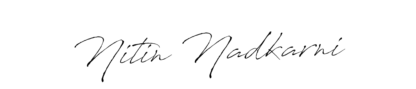 Nitin Nadkarni stylish signature style. Best Handwritten Sign (Antro_Vectra) for my name. Handwritten Signature Collection Ideas for my name Nitin Nadkarni. Nitin Nadkarni signature style 6 images and pictures png