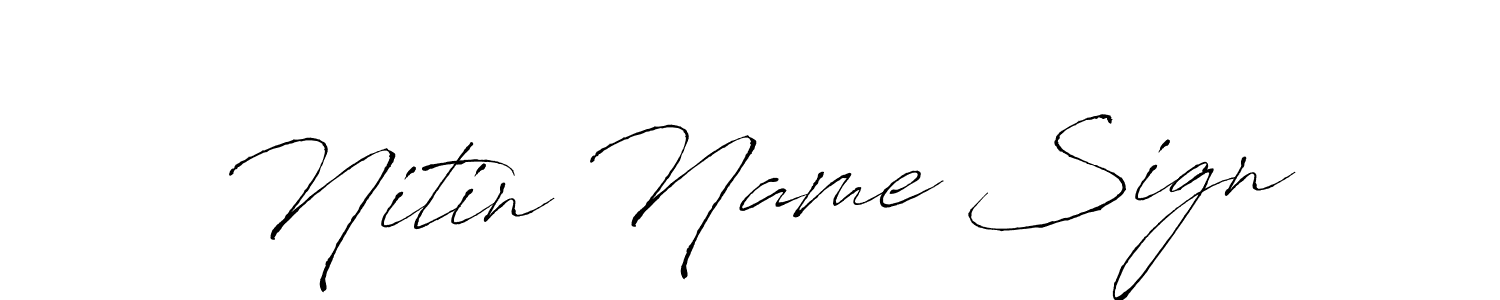 Use a signature maker to create a handwritten signature online. With this signature software, you can design (Antro_Vectra) your own signature for name Nitin Name Sign. Nitin Name Sign signature style 6 images and pictures png