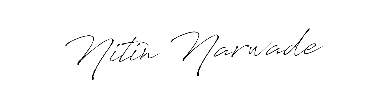 Create a beautiful signature design for name Nitin Narwade. With this signature (Antro_Vectra) fonts, you can make a handwritten signature for free. Nitin Narwade signature style 6 images and pictures png