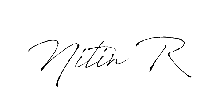 Also You can easily find your signature by using the search form. We will create Nitin R name handwritten signature images for you free of cost using Antro_Vectra sign style. Nitin R signature style 6 images and pictures png