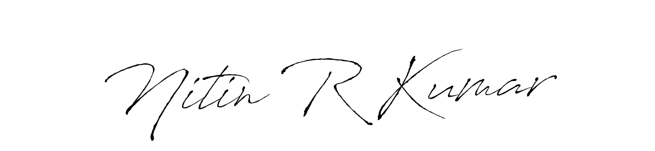 How to make Nitin R Kumar signature? Antro_Vectra is a professional autograph style. Create handwritten signature for Nitin R Kumar name. Nitin R Kumar signature style 6 images and pictures png