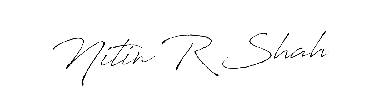 Nitin R Shah stylish signature style. Best Handwritten Sign (Antro_Vectra) for my name. Handwritten Signature Collection Ideas for my name Nitin R Shah. Nitin R Shah signature style 6 images and pictures png
