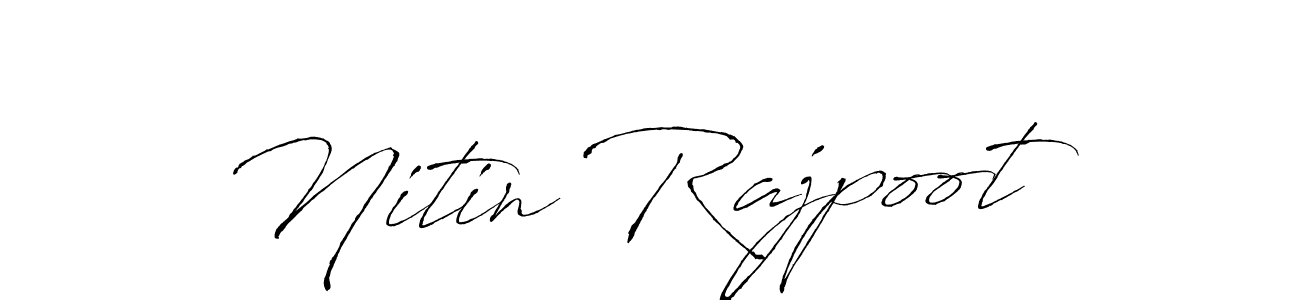 Make a beautiful signature design for name Nitin Rajpoot. With this signature (Antro_Vectra) style, you can create a handwritten signature for free. Nitin Rajpoot signature style 6 images and pictures png