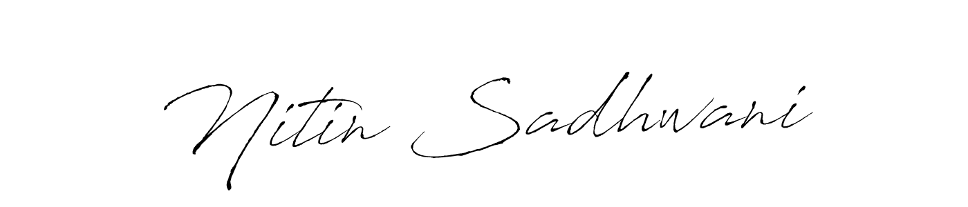 Similarly Antro_Vectra is the best handwritten signature design. Signature creator online .You can use it as an online autograph creator for name Nitin Sadhwani. Nitin Sadhwani signature style 6 images and pictures png