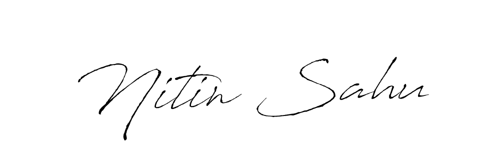 Design your own signature with our free online signature maker. With this signature software, you can create a handwritten (Antro_Vectra) signature for name Nitin Sahu. Nitin Sahu signature style 6 images and pictures png