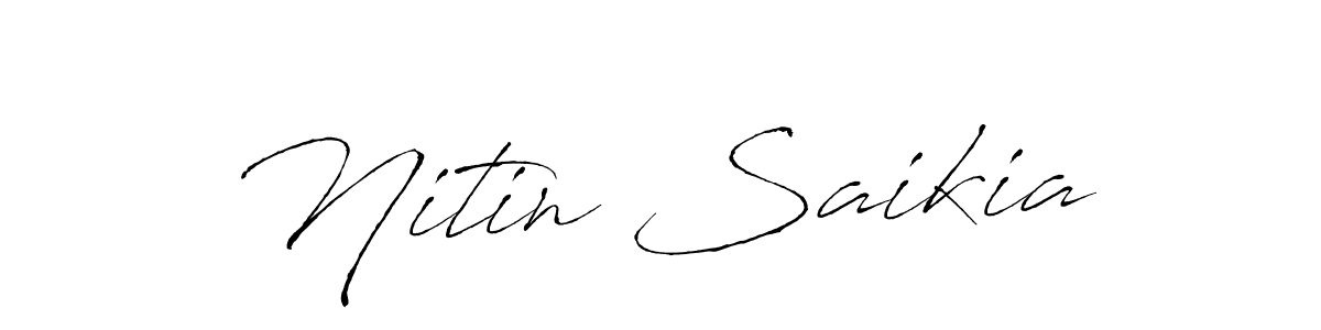 Design your own signature with our free online signature maker. With this signature software, you can create a handwritten (Antro_Vectra) signature for name Nitin Saikia. Nitin Saikia signature style 6 images and pictures png