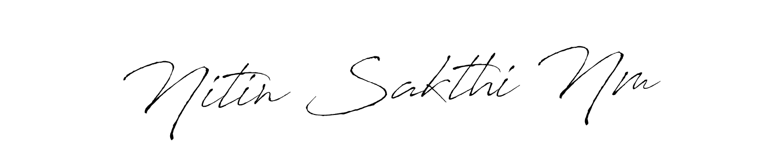 It looks lik you need a new signature style for name Nitin Sakthi Nm. Design unique handwritten (Antro_Vectra) signature with our free signature maker in just a few clicks. Nitin Sakthi Nm signature style 6 images and pictures png