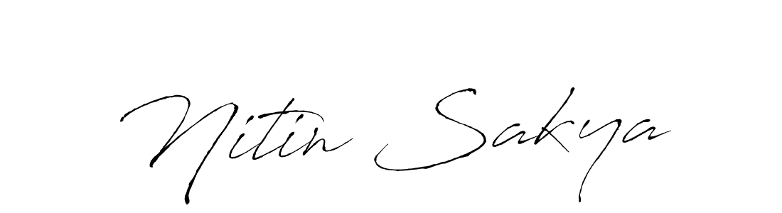 Use a signature maker to create a handwritten signature online. With this signature software, you can design (Antro_Vectra) your own signature for name Nitin Sakya. Nitin Sakya signature style 6 images and pictures png