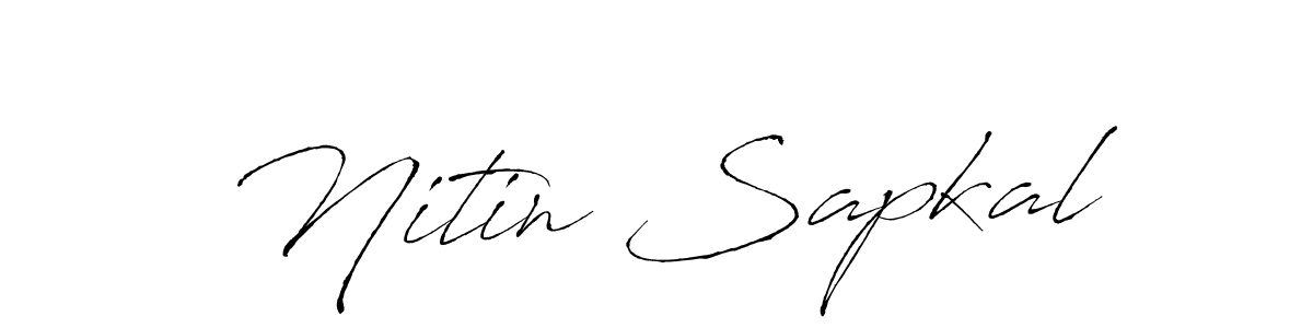 Create a beautiful signature design for name Nitin Sapkal. With this signature (Antro_Vectra) fonts, you can make a handwritten signature for free. Nitin Sapkal signature style 6 images and pictures png