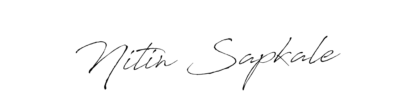 Make a beautiful signature design for name Nitin Sapkale. With this signature (Antro_Vectra) style, you can create a handwritten signature for free. Nitin Sapkale signature style 6 images and pictures png