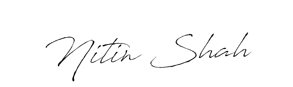 Create a beautiful signature design for name Nitin Shah. With this signature (Antro_Vectra) fonts, you can make a handwritten signature for free. Nitin Shah signature style 6 images and pictures png