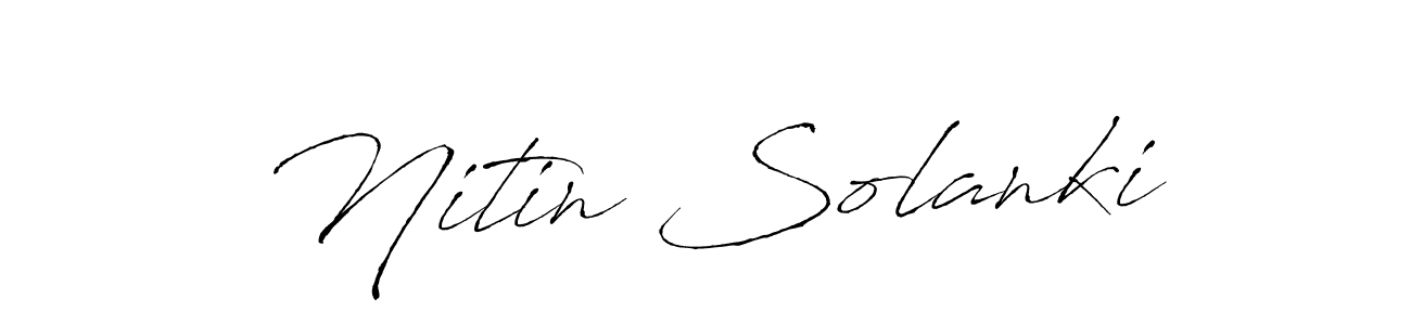 How to make Nitin Solanki name signature. Use Antro_Vectra style for creating short signs online. This is the latest handwritten sign. Nitin Solanki signature style 6 images and pictures png