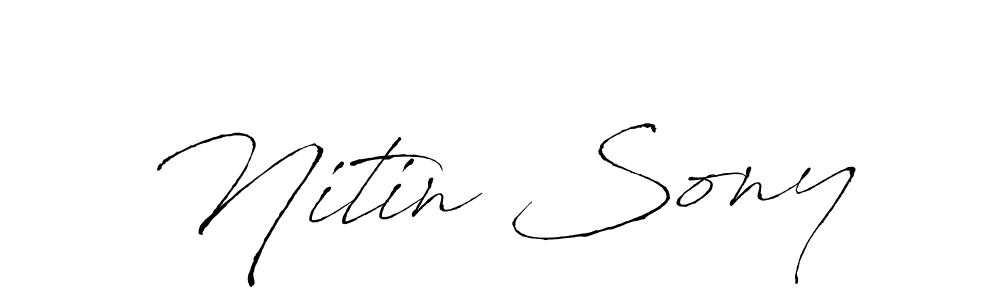 Nitin Sony stylish signature style. Best Handwritten Sign (Antro_Vectra) for my name. Handwritten Signature Collection Ideas for my name Nitin Sony. Nitin Sony signature style 6 images and pictures png