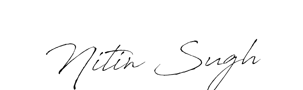 Make a beautiful signature design for name Nitin Sugh. With this signature (Antro_Vectra) style, you can create a handwritten signature for free. Nitin Sugh signature style 6 images and pictures png