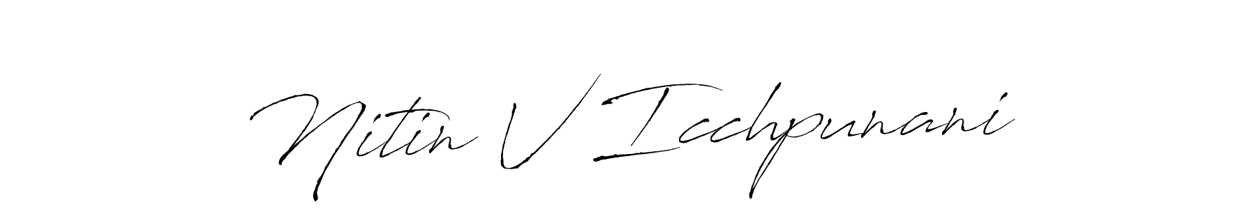 if you are searching for the best signature style for your name Nitin V Icchpunani. so please give up your signature search. here we have designed multiple signature styles  using Antro_Vectra. Nitin V Icchpunani signature style 6 images and pictures png