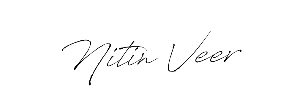 Nitin Veer stylish signature style. Best Handwritten Sign (Antro_Vectra) for my name. Handwritten Signature Collection Ideas for my name Nitin Veer. Nitin Veer signature style 6 images and pictures png
