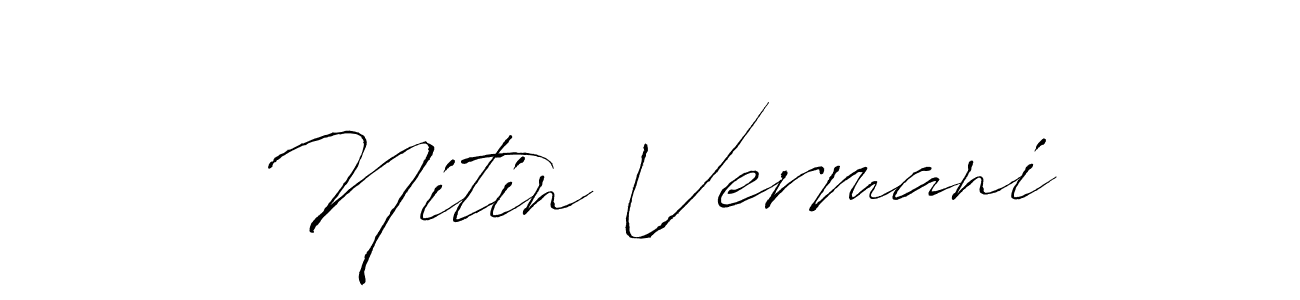 Similarly Antro_Vectra is the best handwritten signature design. Signature creator online .You can use it as an online autograph creator for name Nitin Vermani. Nitin Vermani signature style 6 images and pictures png