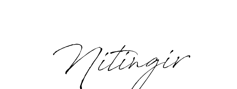 Create a beautiful signature design for name Nitingir. With this signature (Antro_Vectra) fonts, you can make a handwritten signature for free. Nitingir signature style 6 images and pictures png