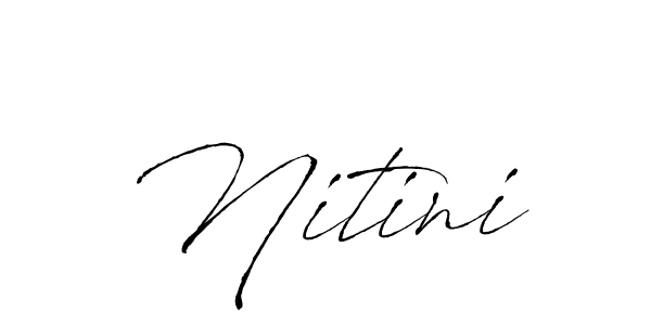 Design your own signature with our free online signature maker. With this signature software, you can create a handwritten (Antro_Vectra) signature for name Nitini. Nitini signature style 6 images and pictures png