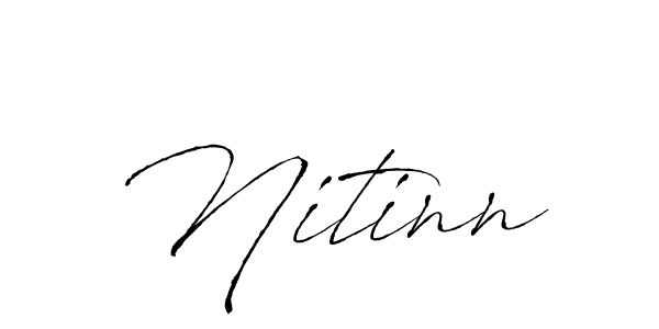 How to make Nitinn signature? Antro_Vectra is a professional autograph style. Create handwritten signature for Nitinn name. Nitinn signature style 6 images and pictures png