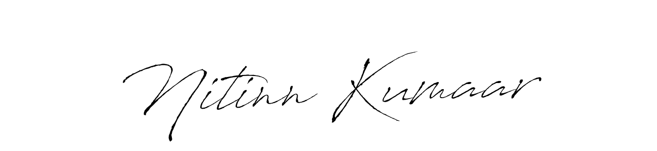 The best way (Antro_Vectra) to make a short signature is to pick only two or three words in your name. The name Nitinn Kumaar include a total of six letters. For converting this name. Nitinn Kumaar signature style 6 images and pictures png