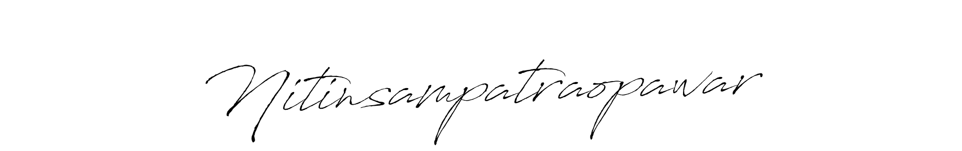 How to make Nitinsampatraopawar name signature. Use Antro_Vectra style for creating short signs online. This is the latest handwritten sign. Nitinsampatraopawar signature style 6 images and pictures png