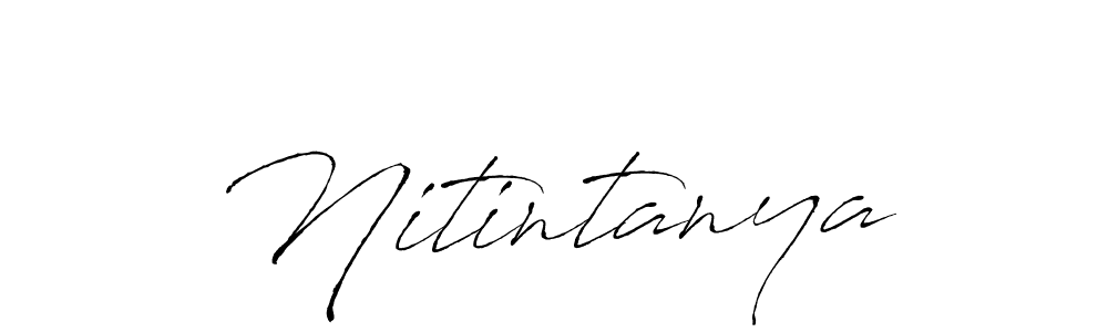 Make a beautiful signature design for name Nitintanya. With this signature (Antro_Vectra) style, you can create a handwritten signature for free. Nitintanya signature style 6 images and pictures png