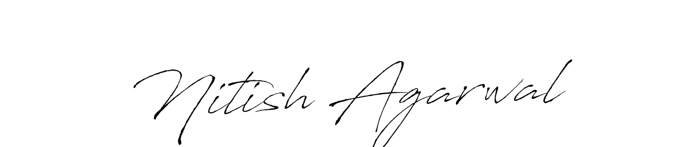 The best way (Antro_Vectra) to make a short signature is to pick only two or three words in your name. The name Nitish Agarwal include a total of six letters. For converting this name. Nitish Agarwal signature style 6 images and pictures png