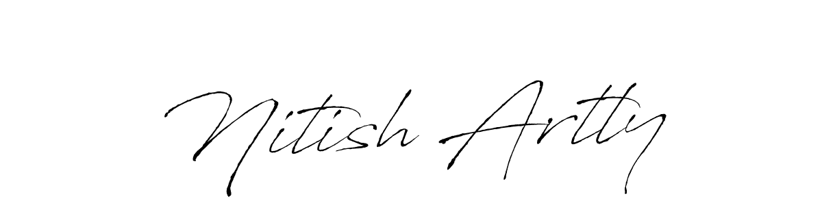 You can use this online signature creator to create a handwritten signature for the name Nitish Artly. This is the best online autograph maker. Nitish Artly signature style 6 images and pictures png