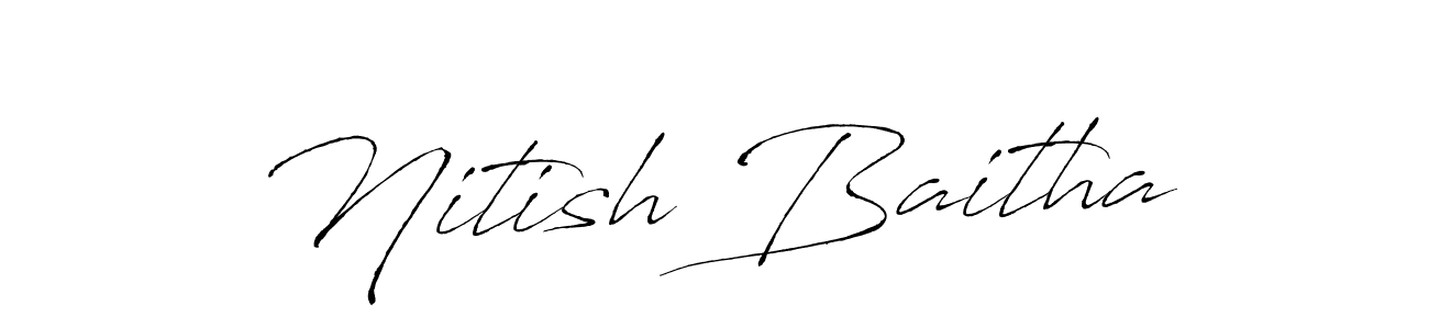 Make a beautiful signature design for name Nitish Baitha. Use this online signature maker to create a handwritten signature for free. Nitish Baitha signature style 6 images and pictures png