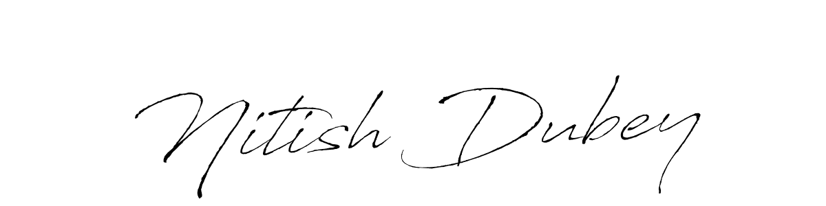 Design your own signature with our free online signature maker. With this signature software, you can create a handwritten (Antro_Vectra) signature for name Nitish Dubey. Nitish Dubey signature style 6 images and pictures png