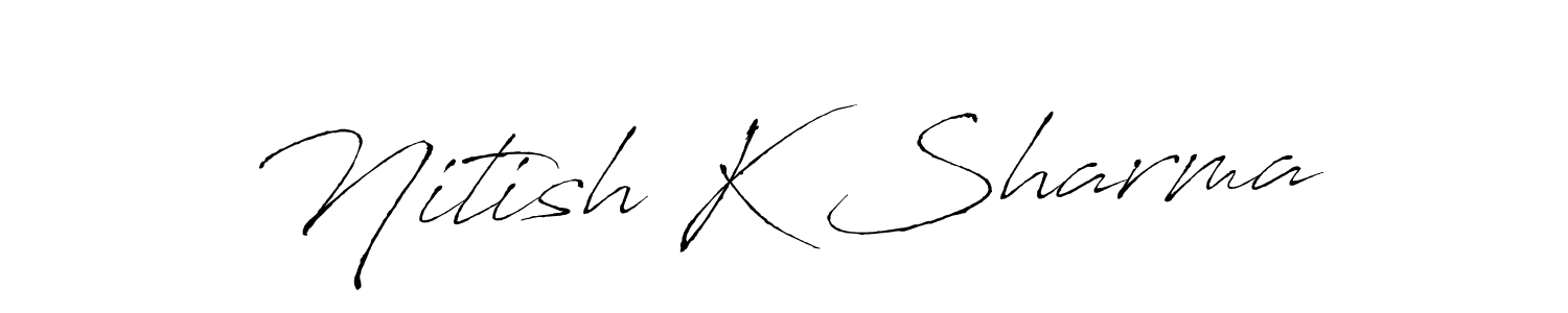 Make a short Nitish K Sharma signature style. Manage your documents anywhere anytime using Antro_Vectra. Create and add eSignatures, submit forms, share and send files easily. Nitish K Sharma signature style 6 images and pictures png