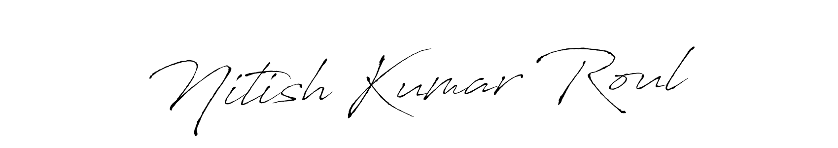 This is the best signature style for the Nitish Kumar Roul name. Also you like these signature font (Antro_Vectra). Mix name signature. Nitish Kumar Roul signature style 6 images and pictures png