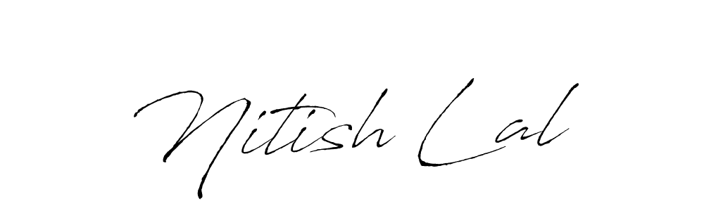 The best way (Antro_Vectra) to make a short signature is to pick only two or three words in your name. The name Nitish Lal include a total of six letters. For converting this name. Nitish Lal signature style 6 images and pictures png