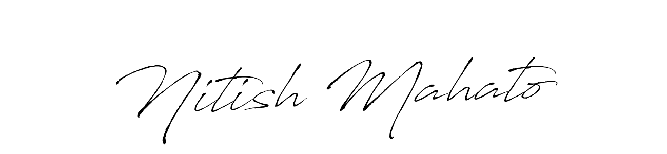 Make a beautiful signature design for name Nitish Mahato. With this signature (Antro_Vectra) style, you can create a handwritten signature for free. Nitish Mahato signature style 6 images and pictures png