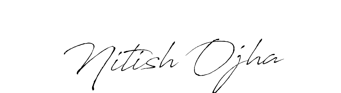 Make a beautiful signature design for name Nitish Ojha. With this signature (Antro_Vectra) style, you can create a handwritten signature for free. Nitish Ojha signature style 6 images and pictures png