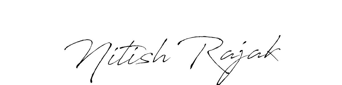Nitish Rajak stylish signature style. Best Handwritten Sign (Antro_Vectra) for my name. Handwritten Signature Collection Ideas for my name Nitish Rajak. Nitish Rajak signature style 6 images and pictures png