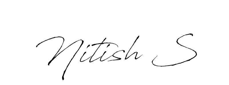 You can use this online signature creator to create a handwritten signature for the name Nitish S. This is the best online autograph maker. Nitish S signature style 6 images and pictures png