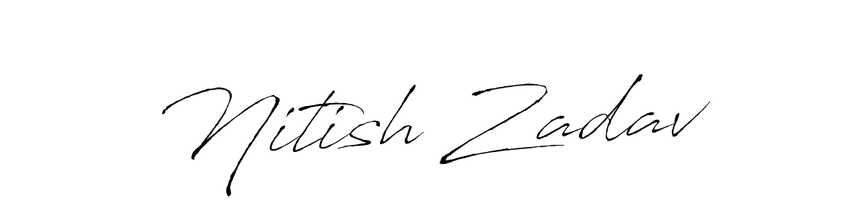 How to make Nitish Zadav signature? Antro_Vectra is a professional autograph style. Create handwritten signature for Nitish Zadav name. Nitish Zadav signature style 6 images and pictures png