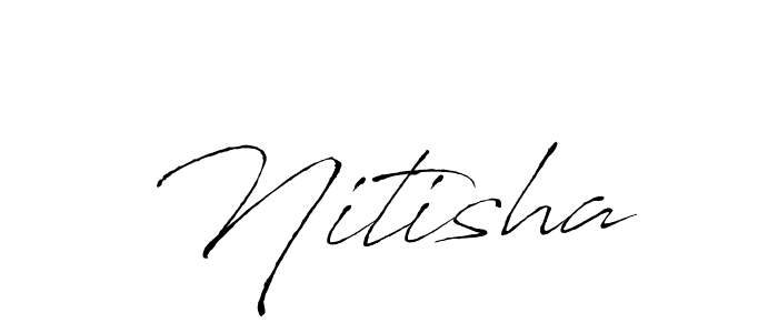 Use a signature maker to create a handwritten signature online. With this signature software, you can design (Antro_Vectra) your own signature for name Nitisha. Nitisha signature style 6 images and pictures png