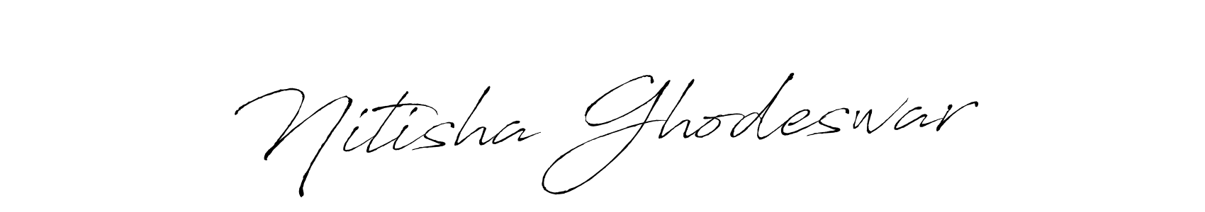 This is the best signature style for the Nitisha Ghodeswar name. Also you like these signature font (Antro_Vectra). Mix name signature. Nitisha Ghodeswar signature style 6 images and pictures png