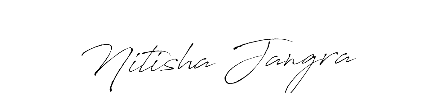 Also You can easily find your signature by using the search form. We will create Nitisha Jangra name handwritten signature images for you free of cost using Antro_Vectra sign style. Nitisha Jangra signature style 6 images and pictures png