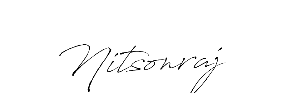 How to make Nitsonraj name signature. Use Antro_Vectra style for creating short signs online. This is the latest handwritten sign. Nitsonraj signature style 6 images and pictures png