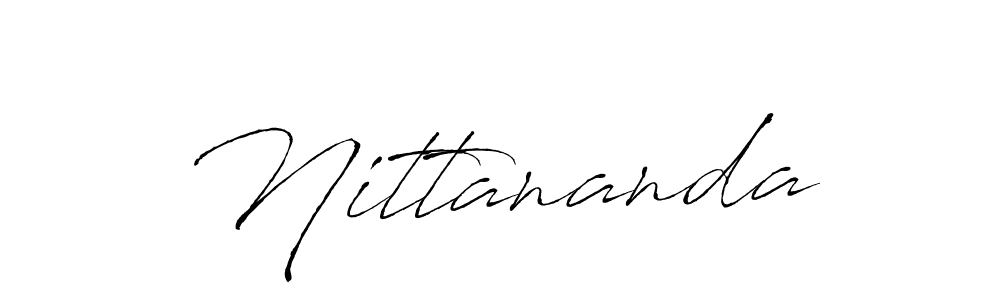 Make a beautiful signature design for name Nittananda. With this signature (Antro_Vectra) style, you can create a handwritten signature for free. Nittananda signature style 6 images and pictures png