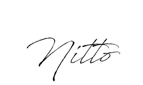 Use a signature maker to create a handwritten signature online. With this signature software, you can design (Antro_Vectra) your own signature for name Nitto. Nitto signature style 6 images and pictures png