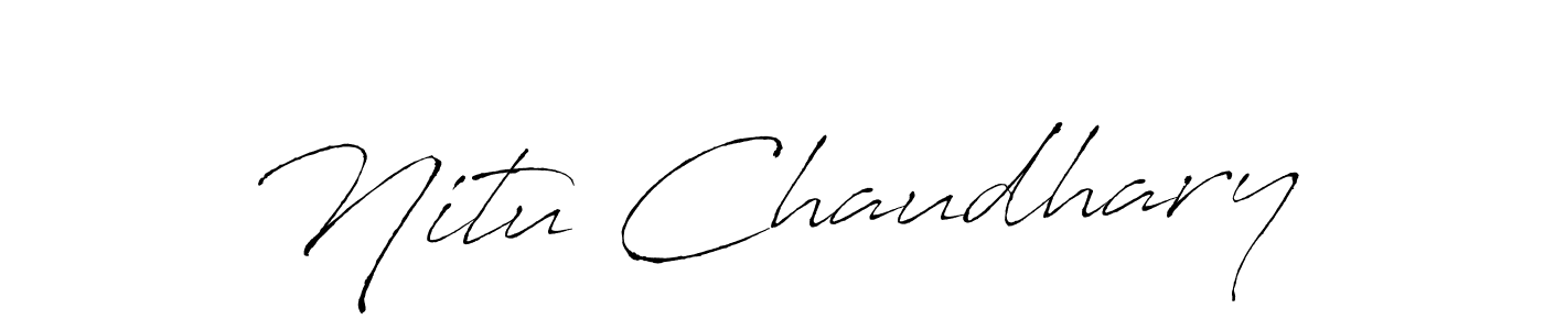 Nitu Chaudhary stylish signature style. Best Handwritten Sign (Antro_Vectra) for my name. Handwritten Signature Collection Ideas for my name Nitu Chaudhary. Nitu Chaudhary signature style 6 images and pictures png