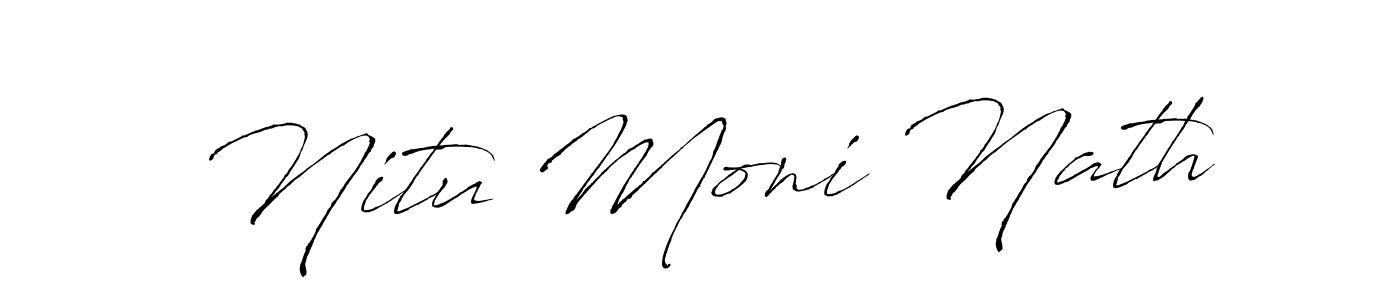 Create a beautiful signature design for name Nitu Moni Nath. With this signature (Antro_Vectra) fonts, you can make a handwritten signature for free. Nitu Moni Nath signature style 6 images and pictures png