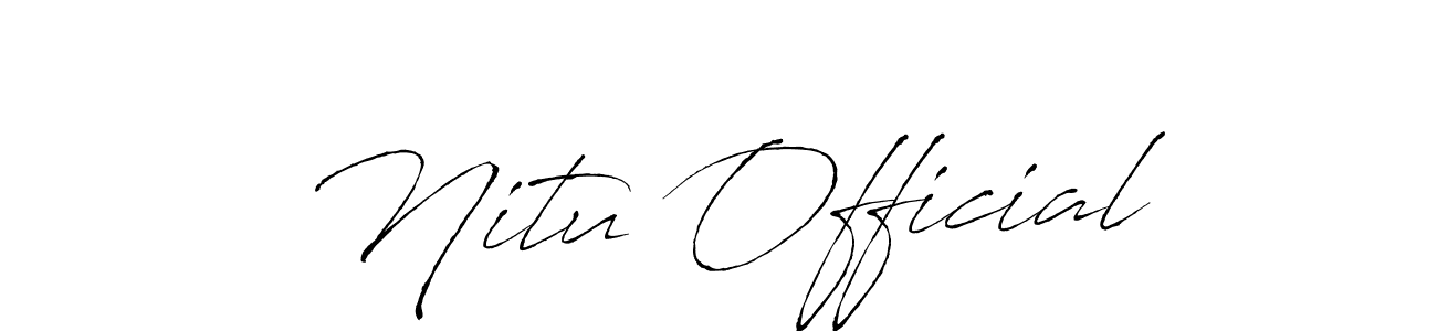The best way (Antro_Vectra) to make a short signature is to pick only two or three words in your name. The name Nitu Official include a total of six letters. For converting this name. Nitu Official signature style 6 images and pictures png