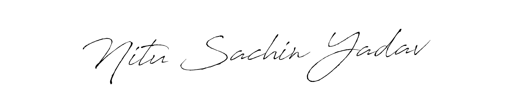 Use a signature maker to create a handwritten signature online. With this signature software, you can design (Antro_Vectra) your own signature for name Nitu Sachin Yadav. Nitu Sachin Yadav signature style 6 images and pictures png